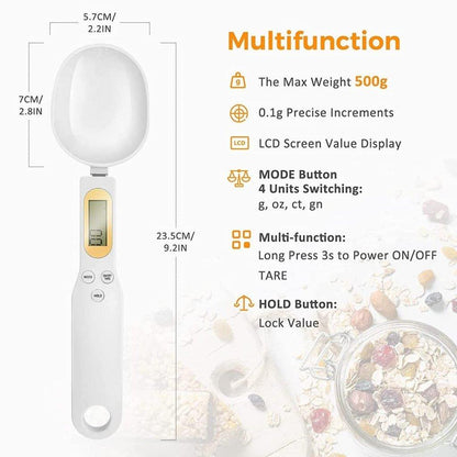 Multifunctional Digital Display Two-in-one Electronic Scale Measuring Spoon Kitchen Gadgets