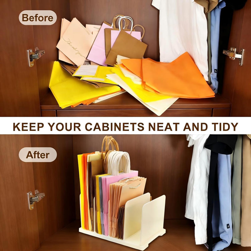 Bag Organizer For Cabinet.(Reusable)