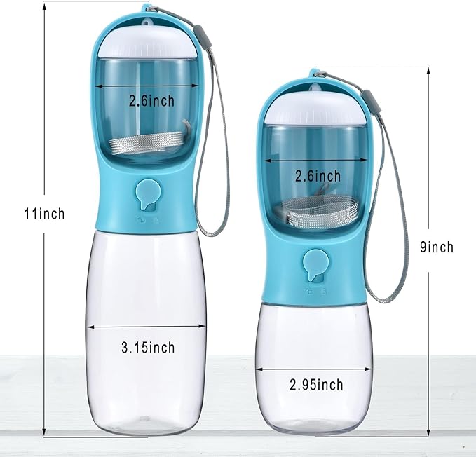 Dog Water Bottle Portable with Food Container.