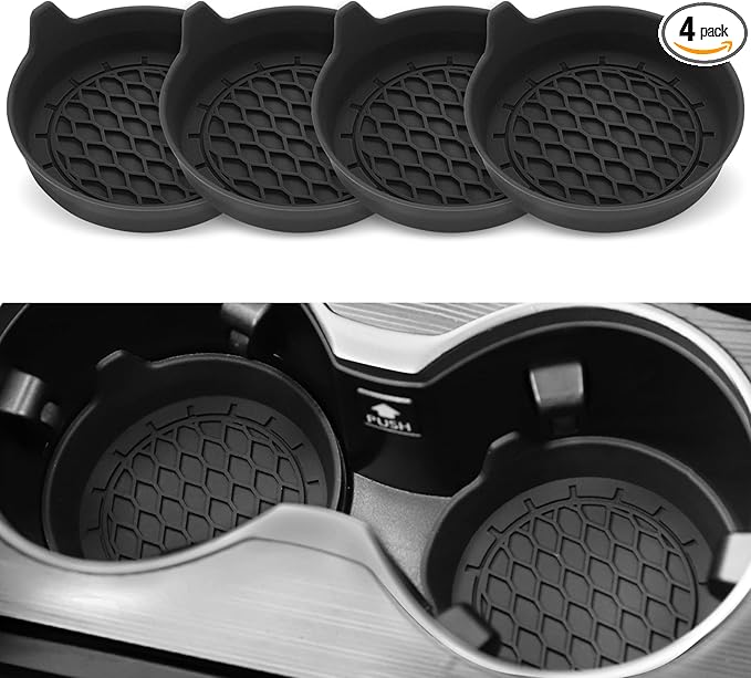 Car Cup Holder Silicone Liner Set.