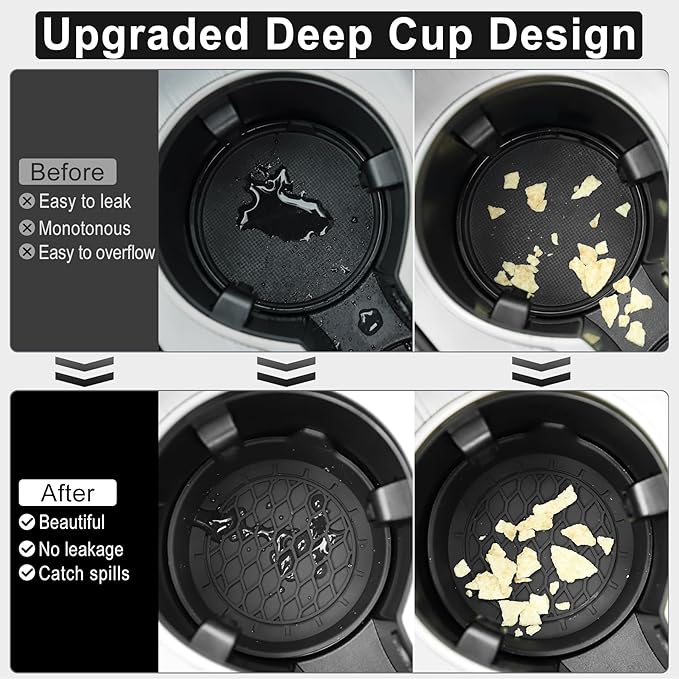 Car Cup Holder Silicone Liner Set.