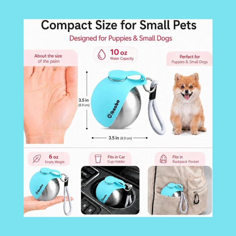 TM 2 in 1 Portable Dog Water Bottle with Bowl.