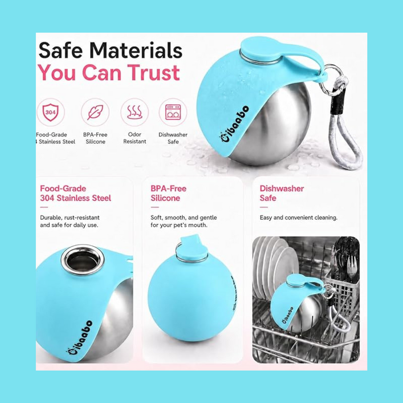 TM 2 in 1 Portable Dog Water Bottle with Bowl.