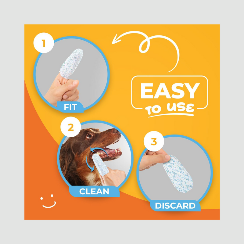 PET Teeth Cleaning Finger Wipes
