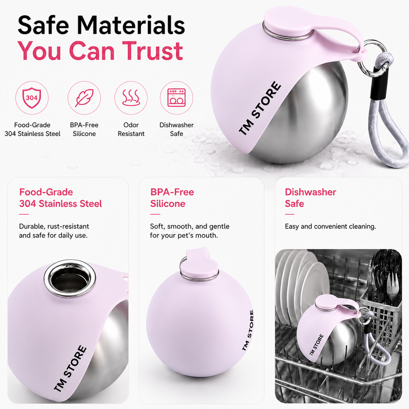 TM 2 in 1 Portable Dog Water Bottle with Bowl.